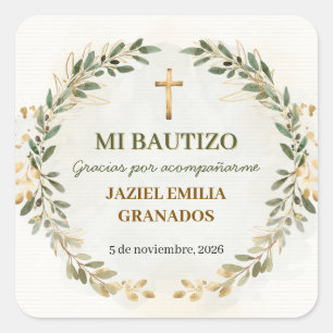 Mi Bautizo Autocollants Personnalisés Étiquettes d