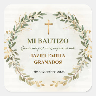 Mi Bautizo Autocollants Personnalisés Étiquettes d