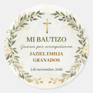 Mi Bautizo Autocollants Personnalisés Étiquettes d