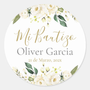 Mi Bautizo  Classic Round Sticker