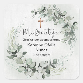 Mi Bautizo Sticker | Personalized Baptism Label