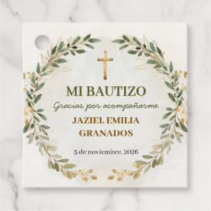 Mi Bautizo Stickers Personalized Baptism Favour Tags