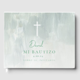 Mi Bautizo Verde Libro Visitas Spanish Guest Book