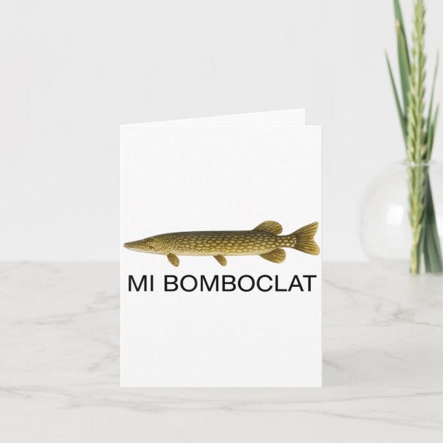 Mi Bomboclat Funny Fish Jamaican Slang Graphic  Card (Front)