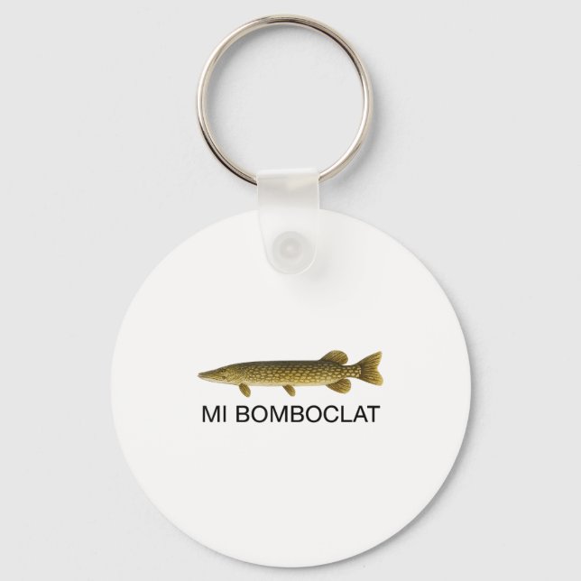 Mi Bomboclat Funny Fish Jamaican Slang Graphic  Keychain (Front)