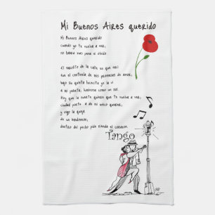 Mi Buenos Aires Querido Tango Kitchen Towel