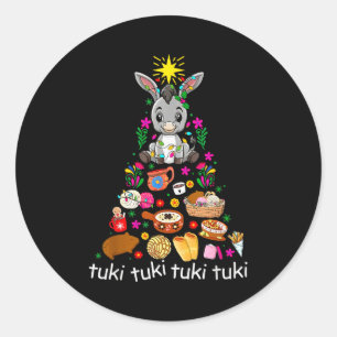Mi Burrito Sabanero Mexican Christmas Donkey Spani Classic Round Sticker