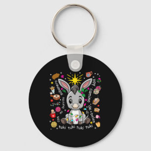 Mi Burrito Sabanero Mexican Christmas Donkey Spani Keychain
