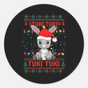 Mi Burrito Sabanero Mexican Tuki Tuki Latino Xmas  Classic Round Sticker