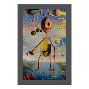 Mi cara de guerra - Ken Gauge Surreal Art Poster