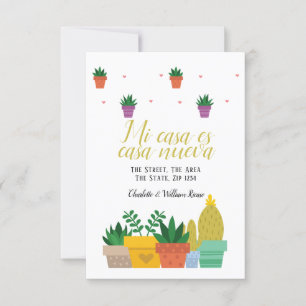 Mi casa es casa nueva New home Address Announcement