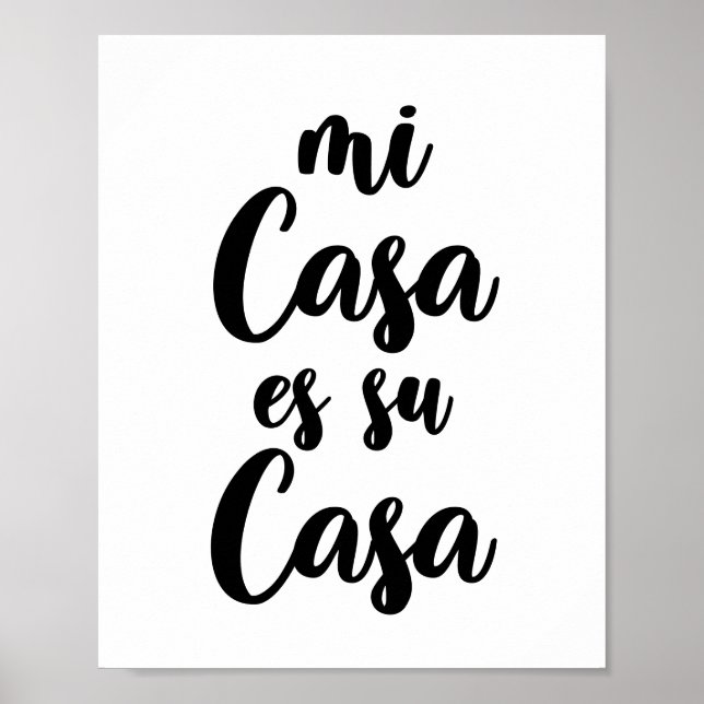 Mi casa es su casa poster (Front)