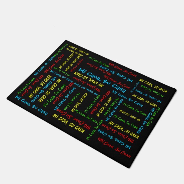 "Mi Casa, Su Casa" Welcome Door Mat Doormat (Angled)