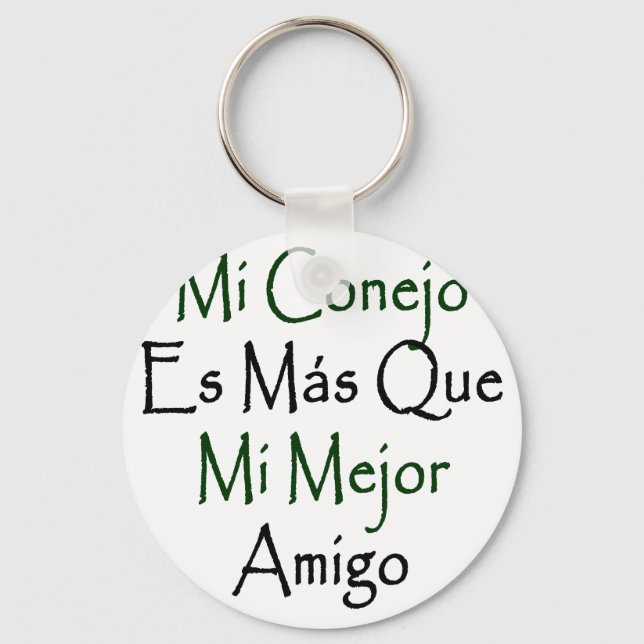 Mi Conejo Es Mas Que Mi Mejor Amigo Keychain (Front)