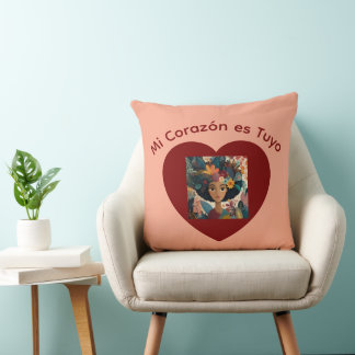 Mi Corazón es Tuyo Cojín Throw Pillow