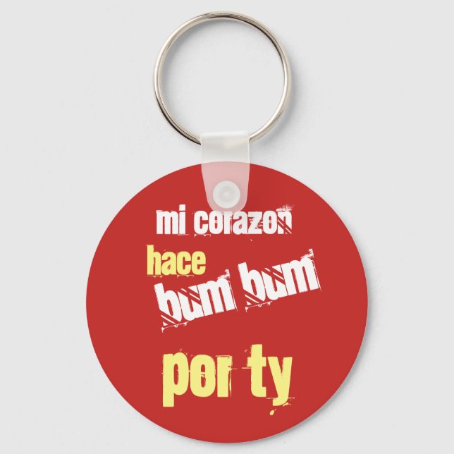 mi corazon hace bum bum keychain (Front)