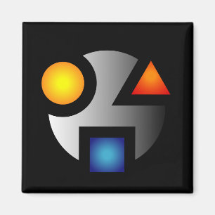 MI cryptic logo magnet