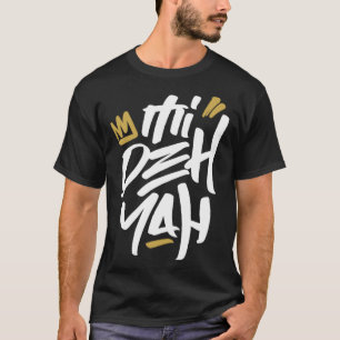 Mi Deh Yah Rasta Saying Graffiti Tag Style Reggae T-Shirt