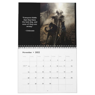 MI DOG Summer Sled Dog Center Calendrier