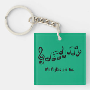 Mi fajfas pri tio. keychain