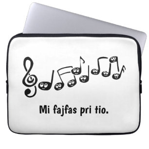 Mi fajfas pri tio. laptop sleeve