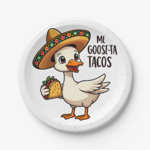 Mi Goose ta tacos Funny Mexican Taco Lovers  Paper Plate