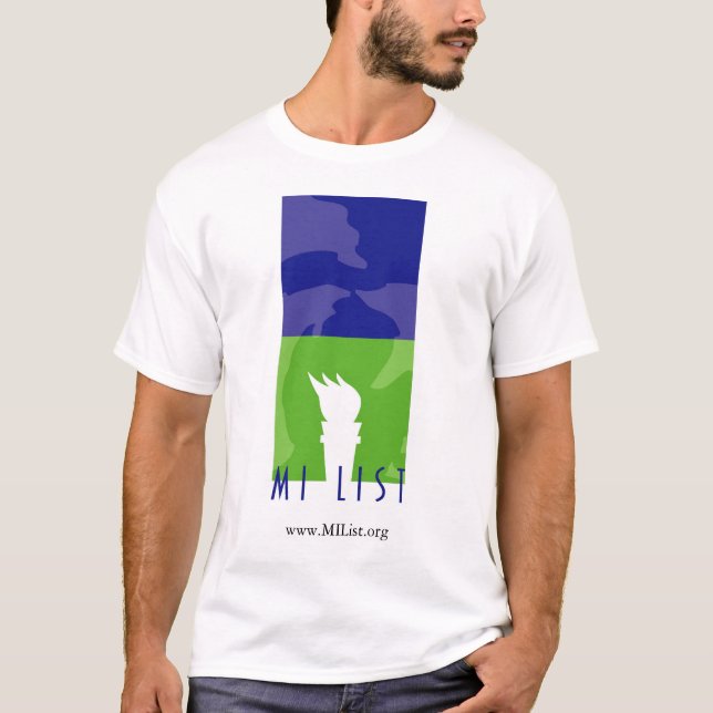 MI List logo t-shirt (Front)