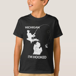 Mi Michigan Fishing Jersey Gift For Fishermen And  T-Shirt