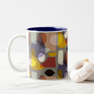 Mi-mod abstrait formes mug