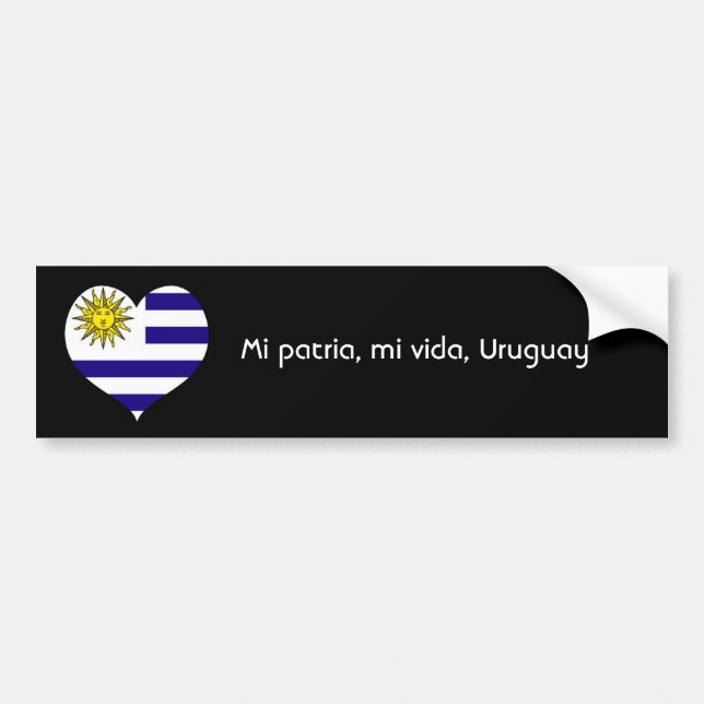 Mi patria, mi vida, Uruguay Bumper Sticker (Front)