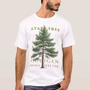 MI Pinus-strobus White Pine Design T-Shirt