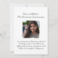 Mi Primera Comunión con foto Cruz y Flores