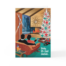 Mi-Siècle moderne Couple Gay - Carte de vacances p