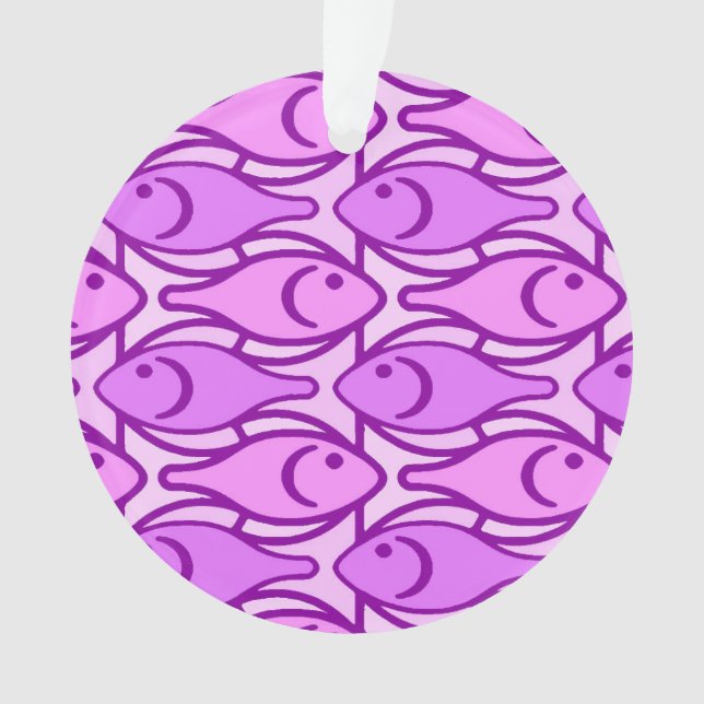 Mi-siècle Poisson moderne, orchidée et violette (devant)
