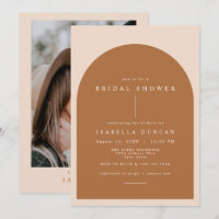 MIA Arched Burnt Orange Modern Bridal Shower