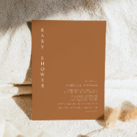 Mia - Burnt Orange Modern Minimalist Baby Shower