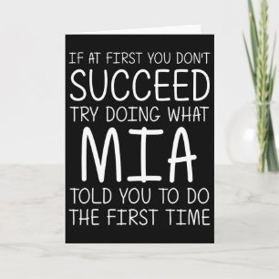 Mia Gift Name Personalized Birthday Funny Christma Card