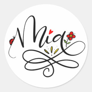 Mia, Hand Lettered Labels