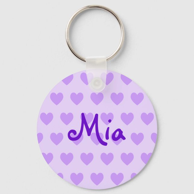 Mia in Purple Keychain (Front)