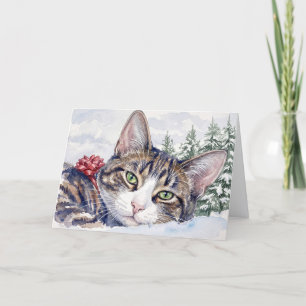 Mia my Cat in a Winter Wonderland Card