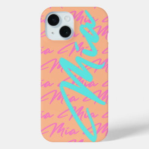 Mia Repeating Name Pattern iPhone 15 Case