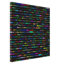Mia Text Design I Wrapped Canvas Stretched Canvas Prints