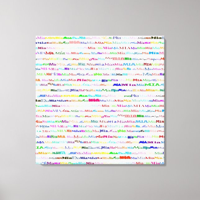 Mia Text Design II Wrapped Canvas (Front)