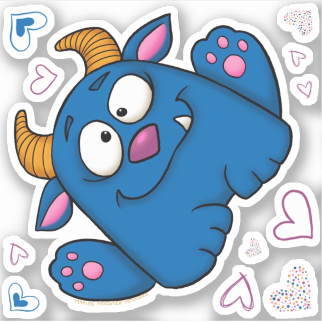 Mia the monster, sticker (Front)