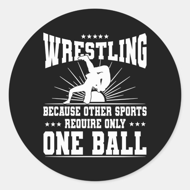 Mial Fighter Grappling Wrestle Wrestler Classic Round Sticker (Front)