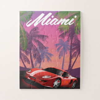 Miami 1990s Sports car Jigsaw Puzzle