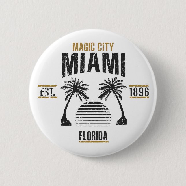 Miami 2 Inch Round Button (Front)
