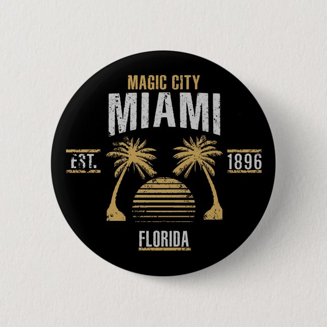 Miami 2 Inch Round Button (Front)