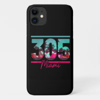 Miami 305 Area Code Florida Vintage Palm Trees Pri