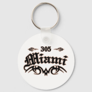 Miami 305 keychain